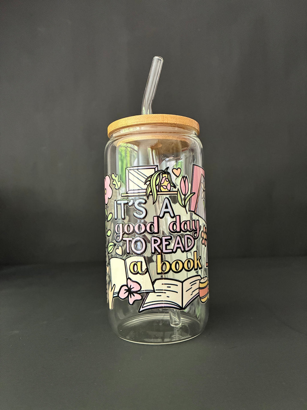 Book Lover Drinking Glass